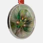 Kleurrijke Fantasy Modern Abstracte fractale venti Metalen Ornament (Rechts)