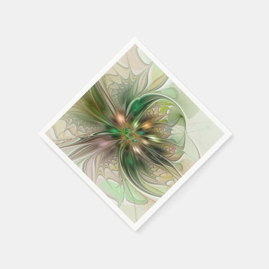 Kleurrijke Fantasy Modern Abstracte fractale venti Servet (Hoek)