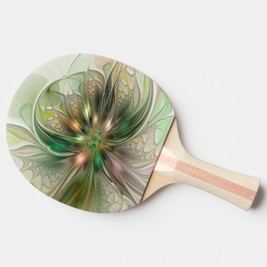 Kleurrijke Fantasy Modern Abstracte fractale venti Tafeltennisbatje (Zijkant)