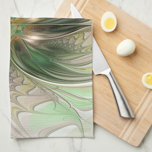 Kleurrijke Fantasy Modern Abstracte fractale venti Theedoek (Quarter Fold)