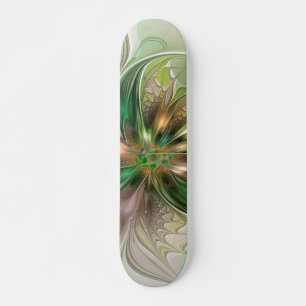 Kleurrijke Fantasy Moderne Abstracte fractale vent Skateboard