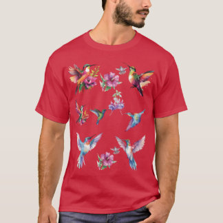 Kleurrijke Fantasy Vogels vriend T-shirt
