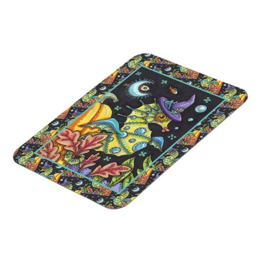 KLEURRIJKE FANTASY ZEEPAARDJE, HEKS IN HALLOWEEN Z MAGNEET (Linkerzijde)