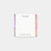 Kleurrijke faux glitter en schittert textuur post-it® notes (Voorkant)