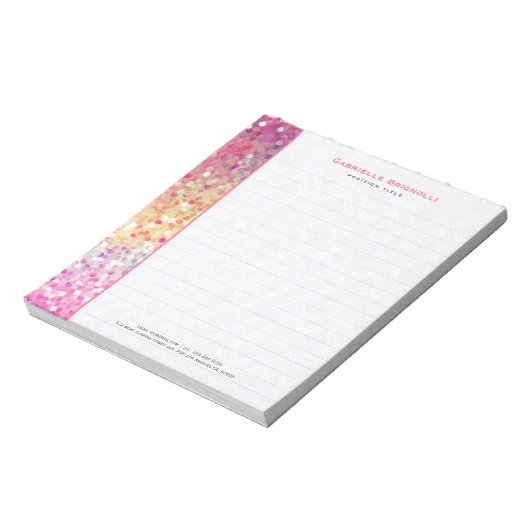 Kleurrijke faux glitter en Sparkles 2 Notitieblok (Gedraaid)