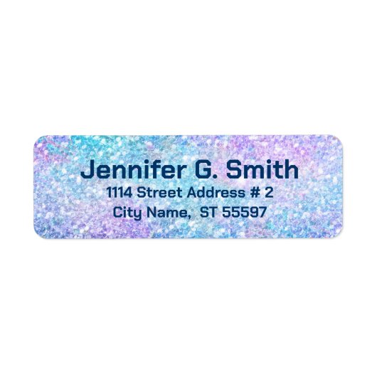 kleurrijke faux glitter en sparkles etiket (Voorkant)