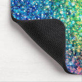 Kleurrijke faux glitter muismat (Hoek)