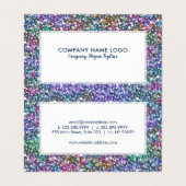 Kleurrijke faux glitter visitekaartjes (Binnenkant ongevouwen)
