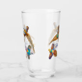 Kleurrijke fazantvogels Drink glas (Links)
