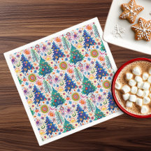 Kleurrijke feestelijke boom patroon