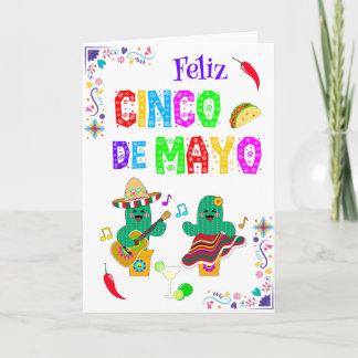 Kleurrijke feestelijke Cinco de Mayo 2025 Dansende Kaart