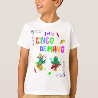 Kleurrijke feestelijke Cinco de Mayo 2025 Dansende T-shirt