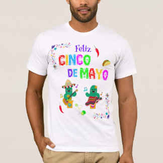 Kleurrijke feestelijke Cinco de Mayo 2025 Dansende T-shirt