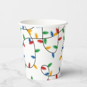 Kleurrijke feestelijke kerstfeestlichten papieren bekers (Voorkant)