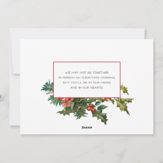 Kleurrijke feestflora met etiket feestdagenkaart (Achterkant)