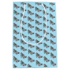 Kleurrijke feestschedel medium cadeauzakje