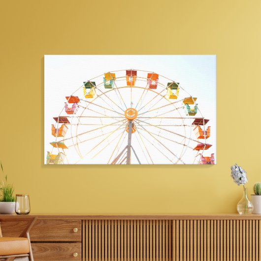 Kleurrijke Ferris Wheel Stretted Canvas Art (Insitu (Woonkamer))