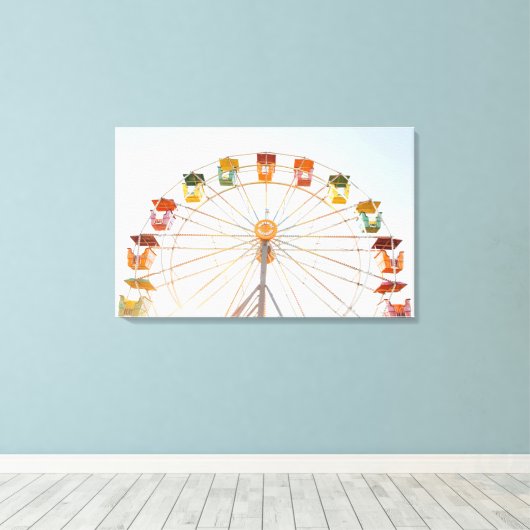 Kleurrijke Ferris Wheel Stretted Canvas Art (Insitu (Houten vloer))