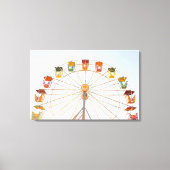 Kleurrijke Ferris Wheel Stretted Canvas Art (Voorkant)