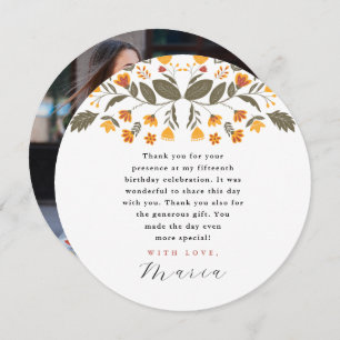 Kleurrijke Fiesta 15e verjaardag foto dank u Kaart