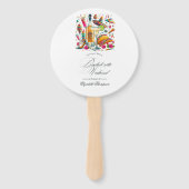 Kleurrijke Fiesta Bachelorette Weekendroute Handwaaier (Voorkant)