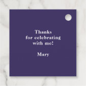 Kleurrijke Fiesta Blue Bedankjes Labels (Achterkant)