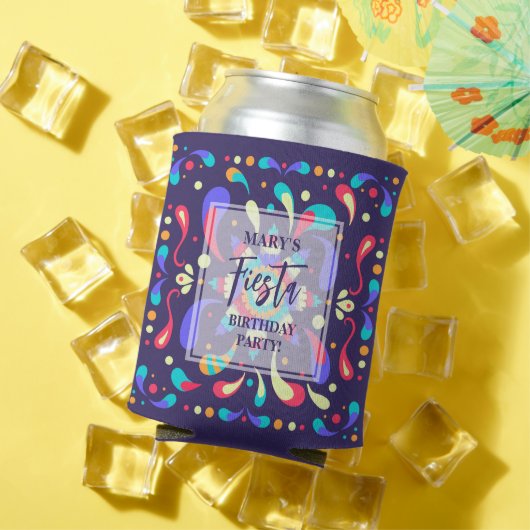 Kleurrijke Fiesta Blue Blikjeskoeler (Insitu Zomer)