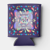 Kleurrijke Fiesta Blue Blikjeskoeler (Voorkant)