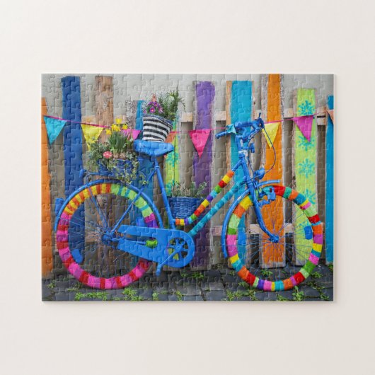  kleurrijke fiets Jigzaag Puzzle Legpuzzel (Horizontaal)