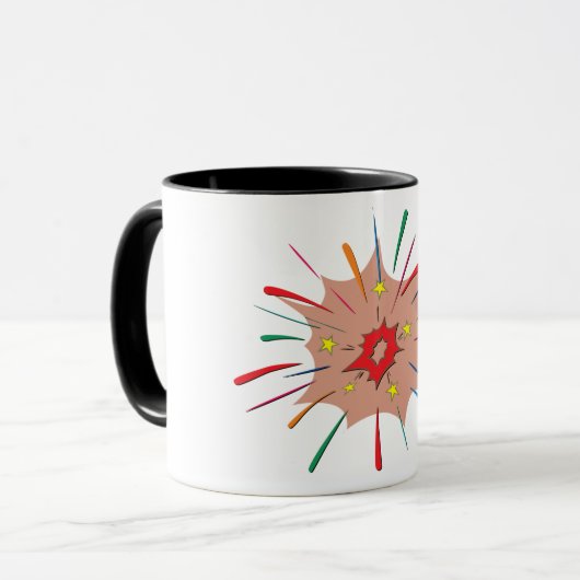 Kleurrijke Fireworks-Mok Mok (Voorkant links)