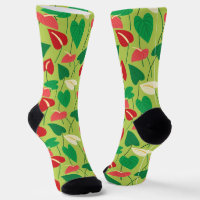 Kleurrijke flamingo bloemen patroonsokken