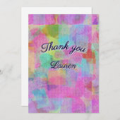 Kleurrijke flat dank u kaart (Voorkant / Achterkant)