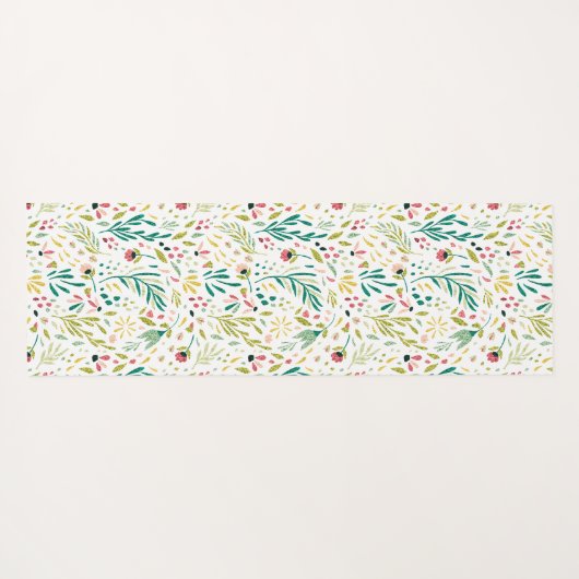 Kleurrijke flesbloemen en flespatroon yogamat (Achterkant (horizontaal))