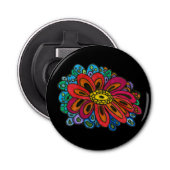 Kleurrijke flesopener button flesopener (Voorkant)
