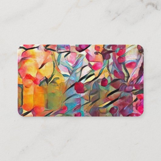 Kleurrijke flessen visitekaartje (Voorkant)