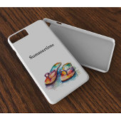 Kleurrijke flips flops waterverf aanpasbaar Case-Mate iPhone case