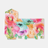 Kleurrijke flora Modern Rustic Botanical Kraft Bedankdoosjes (Uitgevouwen)