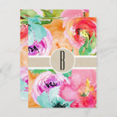 Kleurrijke flora Modern Rustic Botanical Kraft Briefkaart (Voorkant / Achterkant)