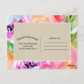 Kleurrijke flora Modern Rustic Botanical Kraft Briefkaart (Achterkant)