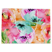 Kleurrijke flora Modern Rustic Botanical Kraft Groot Cadeauzakje (Achterkant)