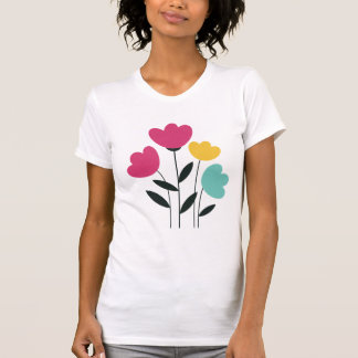 Kleurrijke Floral Art Design - Modern minimalistis T-shirt
