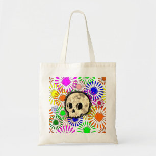 Kleurrijke Floral Burst Waterverf Canvas tas