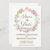 Kleurrijke Floral die de aankondiging van de datum (Voorkant / Achterkant)