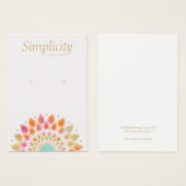 Kleurrijke Floral die juwelen verdient Visitekaartje (Voorkant /achterkant)