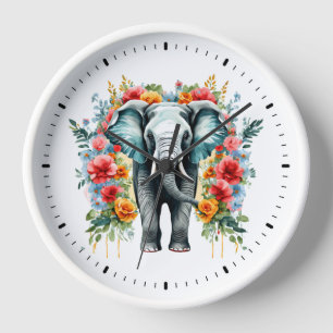 Kleurrijke Floral Elephant