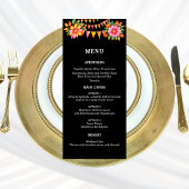 Kleurrijke Floral Fiesta Mexicaanse bruiloft menu