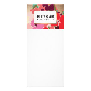Kleurrijke Floral, goudlegante Mode en schoonheid Reclamekaart
