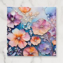 Kleurrijke Floral Ink Art Gift Labels