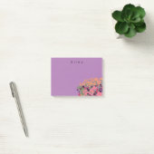 Kleurrijke Floral Let's Bloom + aangepaste naam Post-it® Notes (Kantoor)