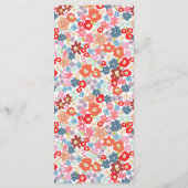 Kleurrijke Floral Moederdag Brunch Menu (Achterkant)